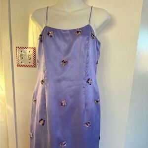 Adrianna Papell Evening Boutique butterfly embellished spaghetti strap dress